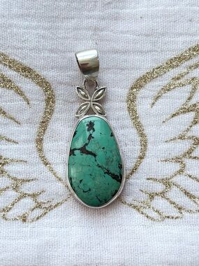 Turquoise Gemstone Sterling Silver Pendant